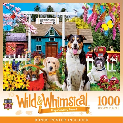 MasterPieces 1000 Piece Puzzle - Dog's Country Resort - 19.25"x26.75" 3 MasterPieces 1000 Piece Puzzle - Dog's Country Resort - 19.25"x26.75"