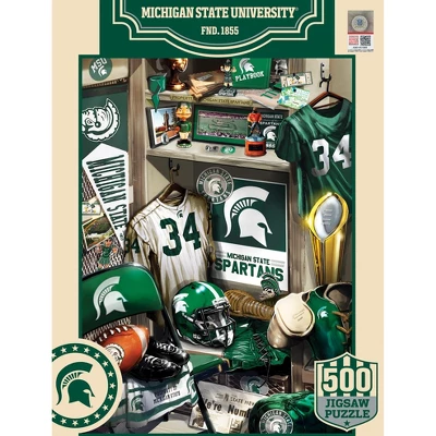 MasterPieces 500 Piece Puzzle - Michigan State Locker Room - 15"x21" 3 MasterPieces 500 Piece Puzzle - Michigan State Locker Room - 15"x21"