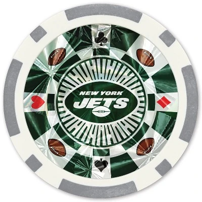 MasterPieces Casino Style 20 Piece 11.5 Gram Poker Chip Set NFL New York Jets Silver Edition 3 MasterPieces Casino Style 20 Piece 11.5 Gram Poker Chip Set NFL New York Jets Silver Edition