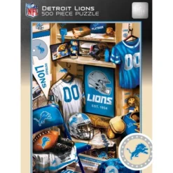 MasterPieces 500 Piece Puzzle - Detroit Lions Locker Room - 15"x21"