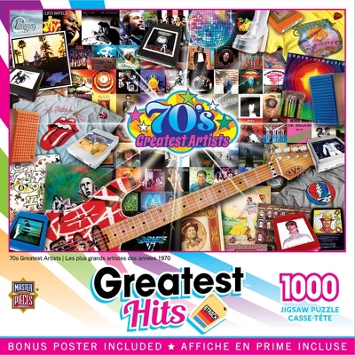 MasterPieces 1000 Piece Puzzle - 70's Greatest Artists - 19.25"x26.75" 3 MasterPieces 1000 Piece Puzzle - 70's Greatest Artists - 19.25"x26.75"