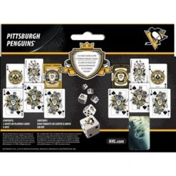 MasterPieces Officially Licensed NHL Pittsburgh Penguins 2-Pack Playing Cards & Dice Set For Adults -Games and Puzzles Shop GUEST 332ef7b6 c550 428f abf1 9249cf8cddad