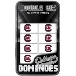 MasterPieces Officially Licensed NCAA South Carolina Gamecocks 28 Piece Dominoes Game For Adults
