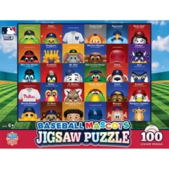 MasterPieces 100 Piece Sports Puzzle - MLB Mascots - 14"x19"