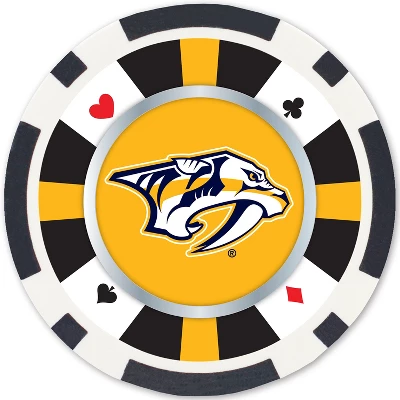 MasterPieces Casino 100 Piece Poker Chip Set - NHL Nashville Predators 4 MasterPieces Casino 100 Piece Poker Chip Set - NHL Nashville Predators - Image 2