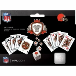 MasterPieces Officially Licensed NFL Cleveland Browns 2-Pack Playing Cards & Dice Set For Adults -Games and Puzzles Shop GUEST 358b3558 274e 4165 9725 d5c33b949283