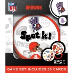 MasterPieces Officially Licensed NFL Cleveland Browns Spot It Game For Kids And Adults