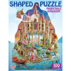 MasterPieces 100 Piece Shaped Jigsaw Puzzle - Fairy Kingdom - 14"x19"