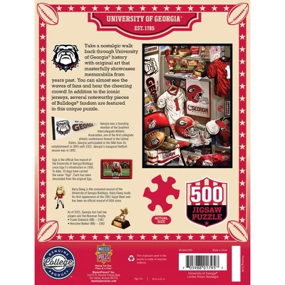 MasterPieces 500 Piece Puzzle - Georgia Bulldogs Locker Room - 15"x21" 5 MasterPieces 500 Piece Puzzle - Georgia Bulldogs Locker Room - 15"x21" - Image 3