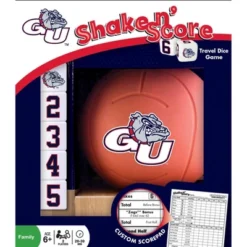 MasterPieces Officially Licsenced NCAA Gonzaga Bulldogs Shake N' Score Dice Game For Age 6 And Up