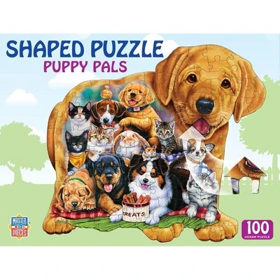 MasterPieces 100 Piece Shaped Jigsaw Puzzle - Pets Pals - 14"x19" 3 MasterPieces 100 Piece Shaped Jigsaw Puzzle - Pets Pals - 14"x19"