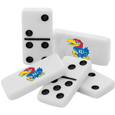 MasterPieces Officially Licensed NCAA Kansas Jayhawks 28 Piece Dominoes Game For Adults 4 MasterPieces Officially Licensed NCAA Kansas Jayhawks 28 Piece Dominoes Game For Adults - Image 2