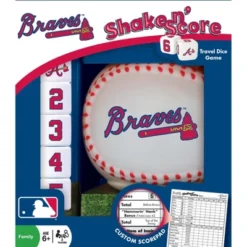 MasterPieces Officially Licsenced MLB Atlanta Braves Shake N' Score Dice Game For Age 6 And Up