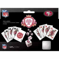 MasterPieces Officially Licensed NFL San Francisco 49ers 2-Pack Playing Cards & Dice Set For Adults 8 MasterPieces Officially Licensed NFL San Francisco 49ers 2-Pack Playing Cards & Dice Set For Adults -Games and Puzzles Shop GUEST 3d35b771 b6b6 4718 b059 71b4eff7a704