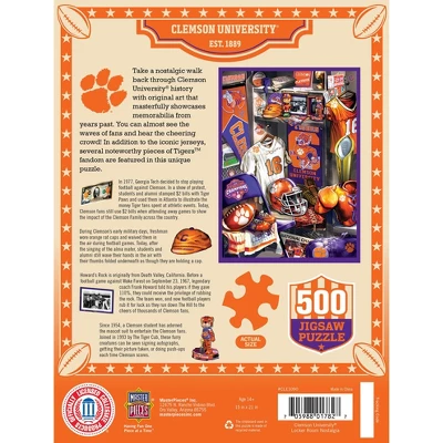 MasterPieces 500 Piece Puzzle - Clemson Tigers Locker Room - 15"x21" 5 MasterPieces 500 Piece Puzzle - Clemson Tigers Locker Room - 15"x21" - Image 3