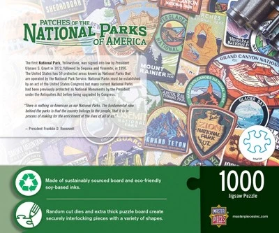 MasterPieces 1000 Piece Puzzle - National Parks Patches - 19.25"x26.75" 5 MasterPieces 1000 Piece Puzzle - National Parks Patches - 19.25"x26.75" - Image 3
