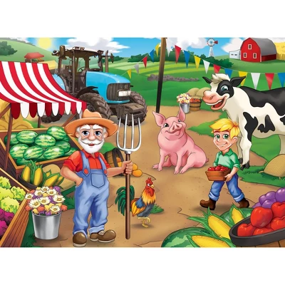 MasterPieces 60 Piece Jigsaw Puzzle - Old MacDonald's Farm Market Day 4 MasterPieces 60 Piece Jigsaw Puzzle - Old MacDonald's Farm Market Day - Image 2