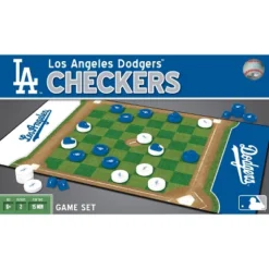 MasterPieces Officially Licensed MLB Los Angeles Dodgers Checkers Board Game For Families And Kids Ages 6 And Up