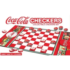 MasterPieces Family Game - Coca-Cola Checkers - Officially Licensed Board Game For Families