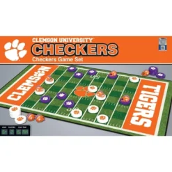 MasterPieces Officially Licensed NCAA Clemson Tigers Checkers Board Game For Families And Kids Ages 6 And Up