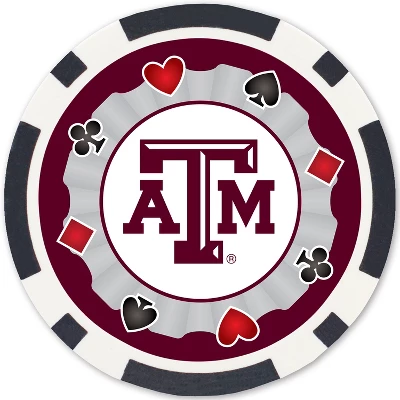 MasterPieces Casino Style 100 Piece Poker Chip Set - NCAA Texas A&M Aggies 4 MasterPieces Casino Style 100 Piece Poker Chip Set - NCAA Texas A&M Aggies - Image 2