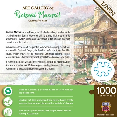 MasterPieces 1000 Piece Jigsaw Puzzle - Canoes For Rent - 19.25"x26.75" 5 MasterPieces 1000 Piece Jigsaw Puzzle - Canoes For Rent - 19.25"x26.75" - Image 3