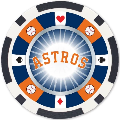 MasterPieces Casino Style 100 Piece Poker Chip Set - MLB Houston Astros 4 MasterPieces Casino Style 100 Piece Poker Chip Set - MLB Houston Astros - Image 2