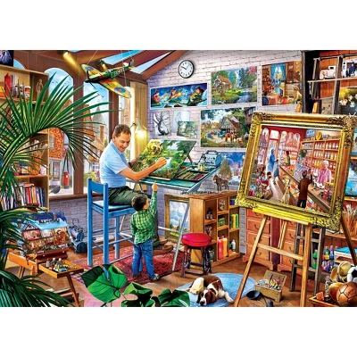 MasterPieces 1000 Piece Jigsaw Puzzle - Gallery On The Square - 26.8"x19.3" 4 MasterPieces 1000 Piece Jigsaw Puzzle - Gallery On The Square - 26.8"x19.3" - Image 2