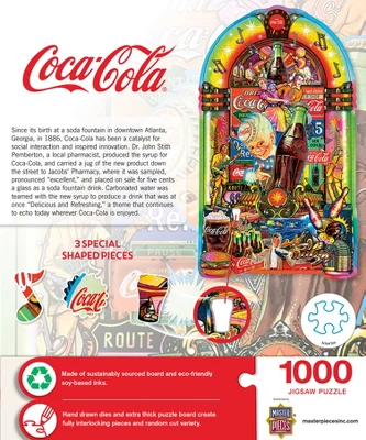 MasterPieces 1000 Piece Jigsaw Puzzle - Coca-Cola Jukebox - 21"x35" 5 MasterPieces 1000 Piece Jigsaw Puzzle - Coca-Cola Jukebox - 21"x35" - Image 3