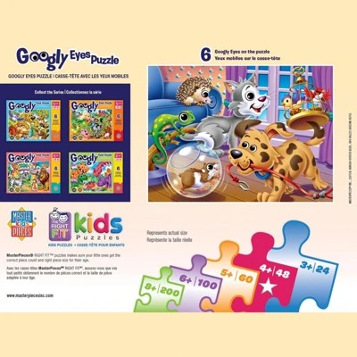 MasterPieces Inc Pets 48 Piece Googly Eyes Jigsaw Puzzle 3 MasterPieces Inc Pets 48 Piece Googly Eyes Jigsaw Puzzle