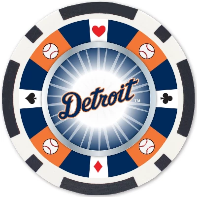 MasterPieces Casino Style 100 Piece Poker Chip Set - MLB Detroit Tigers 4 MasterPieces Casino Style 100 Piece Poker Chip Set - MLB Detroit Tigers - Image 2