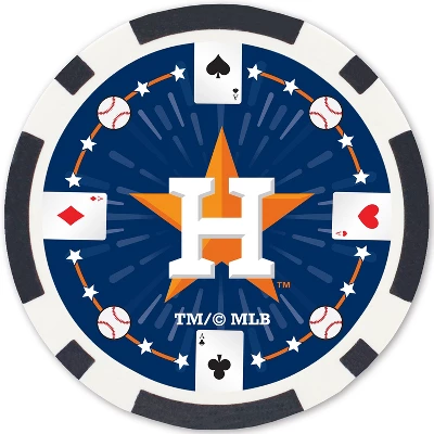 MasterPieces Casino Style 100 Piece Poker Chip Set - MLB Houston Astros 5 MasterPieces Casino Style 100 Piece Poker Chip Set - MLB Houston Astros - Image 3