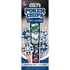 MasterPieces Casino Style 100 Piece Poker Chip Set - NFL Indianapolis Colts