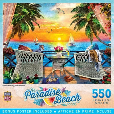 MasterPieces 550 Piece Jigsaw Puzzle For Adults - On The Balcony - 18"x24" 3 MasterPieces 550 Piece Jigsaw Puzzle For Adults - On The Balcony - 18"x24"
