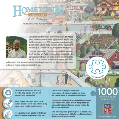 MasterPieces Inc Hometown Gallery Bungalowville 1000 Piece Jigsaw Puzzle 4 MasterPieces Inc Hometown Gallery Bungalowville 1000 Piece Jigsaw Puzzle - Image 2
