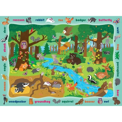 MasterPieces 48 Piece Kids Jigsaw Puzzle - Animals In The Forest - 14"x19" 4 MasterPieces 48 Piece Kids Jigsaw Puzzle - Animals In The Forest - 14"x19" - Image 2
