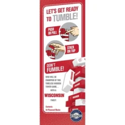 MasterPieces Real Wood Block Tumble Towers - NCAA Wisconsin Badgers -Games and Puzzles Shop GUEST 4f853da7 38af 4104 9e4b 16ece6025efb
