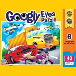 MasterPieces Kids Funny Jigsaw Puzzle - Vehicles Googly Eyes 48 Pieces