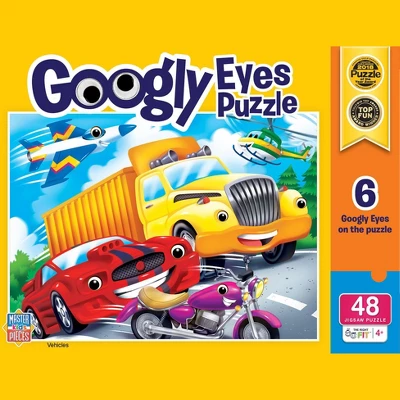 MasterPieces Kids Funny Jigsaw Puzzle - Vehicles Googly Eyes 48 Pieces 3 MasterPieces Kids Funny Jigsaw Puzzle - Vehicles Googly Eyes 48 Pieces