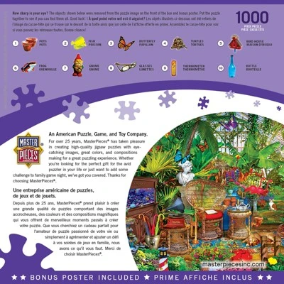 MasterPieces Inc Garden Hideaway 1000 Piece Jigsaw Puzzle 3 MasterPieces Inc Garden Hideaway 1000 Piece Jigsaw Puzzle