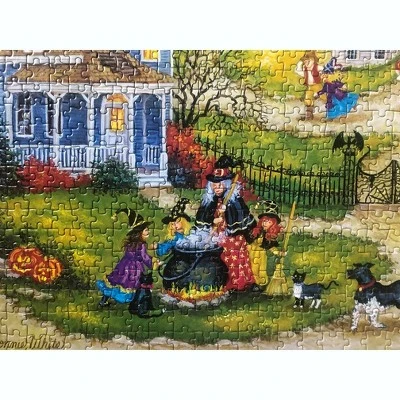 MasterPieces 1000 Piece Halloween Jigsaw Puzzle - Three Little Witches 7 MasterPieces 1000 Piece Halloween Jigsaw Puzzle - Three Little Witches - Image 5