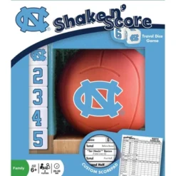 MasterPieces Officially Licsenced NCAA UNC Tar Heels Shake N' Score Dice Game For Age 6 And Up
