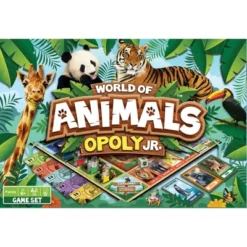 MasterPieces Kids & Family Board Games - World Of Animals Opoly Jr.