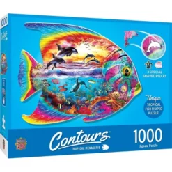 MasterPieces Inc Tropical Fish Shape 1000 Piece Jigsaw Puzzle