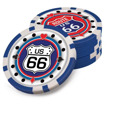 MasterPieces Casino Style 300 Piece Poker Chip Set - Route 66 Theme 5 MasterPieces Casino Style 300 Piece Poker Chip Set - Route 66 Theme - Image 3