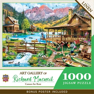 MasterPieces 1000 Piece Jigsaw Puzzle - Canoes For Rent - 19.25"x26.75" 3 MasterPieces 1000 Piece Jigsaw Puzzle - Canoes For Rent - 19.25"x26.75"