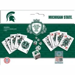 MasterPieces Officially Licensed NCAA Michigan State Spartans 2-Pack Playing Cards & Dice Set For Adults 8 MasterPieces Officially Licensed NCAA Michigan State Spartans 2-Pack Playing Cards & Dice Set For Adults -Games and Puzzles Shop GUEST 599ed869 78a1 4245 81d5 4f1ae66168b9