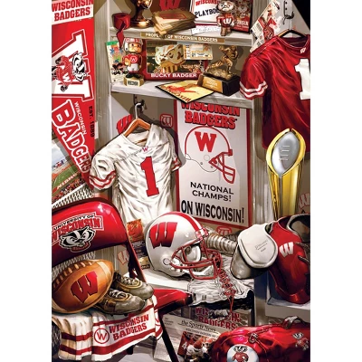 MasterPieces 500 Piece Puzzle - Wisconsin Badgers Locker Room - 15"x21" 4 MasterPieces 500 Piece Puzzle - Wisconsin Badgers Locker Room - 15"x21" - Image 2