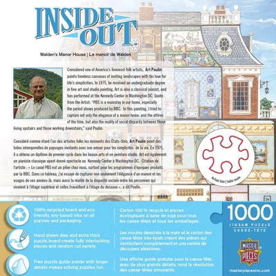 MasterPieces Inc Inside Out Walden Manor House 1000 Piece Jigsaw Puzzle 4 MasterPieces Inc Inside Out Walden Manor House 1000 Piece Jigsaw Puzzle - Image 2