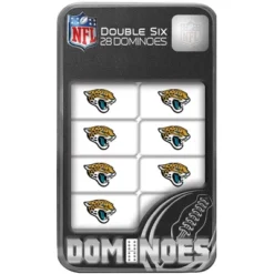 MasterPieces Officially Licensed NFL Jacksonville Jaguars 28 Piece Dominoes Game For Adults
